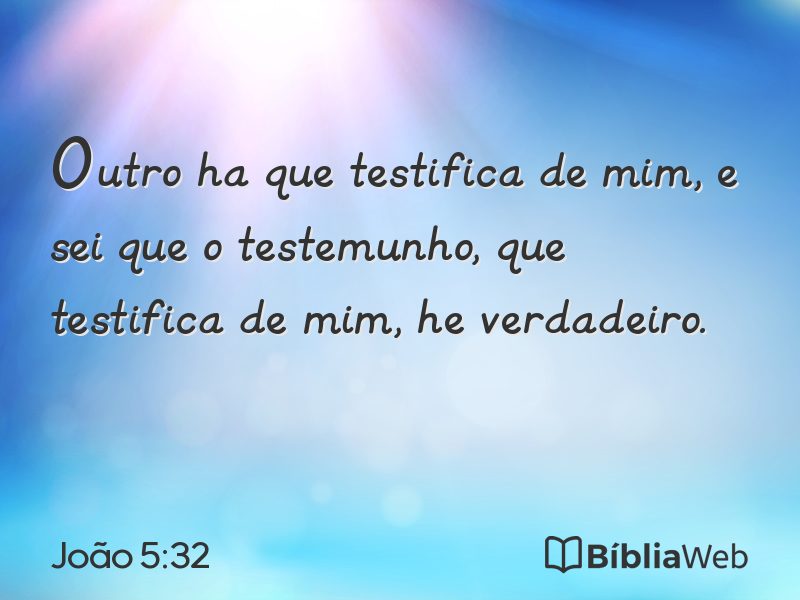 João 5:32 em imagem para compartilhar