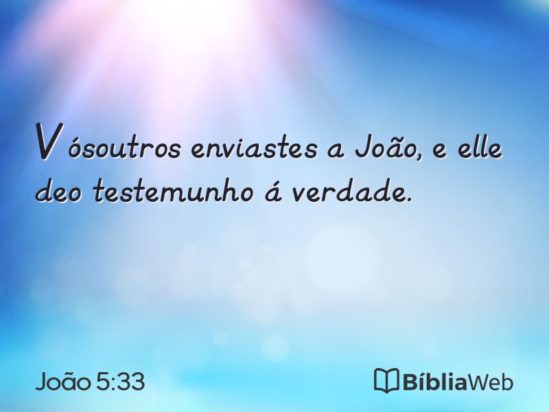 João 5:33 em imagem para compartilhar