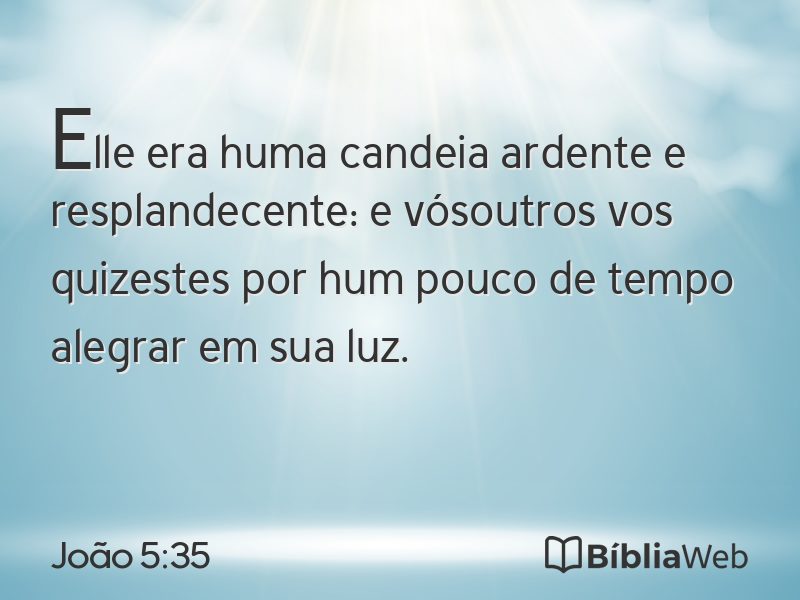 João 5:35 em imagem para compartilhar