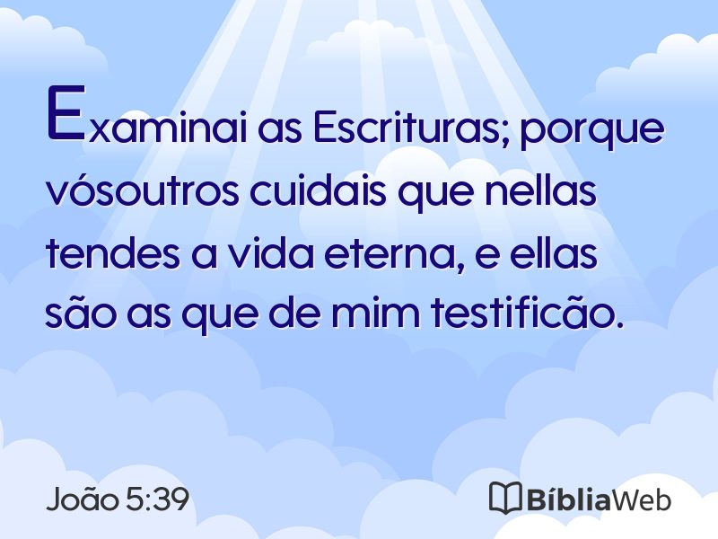 João 5:39 em imagem para compartilhar