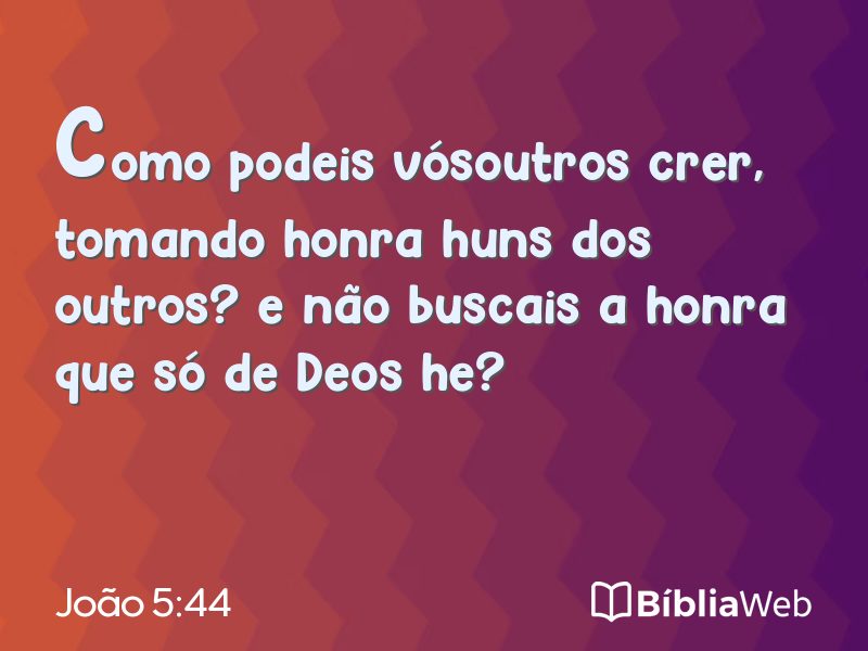 João 5:44 em imagem para compartilhar