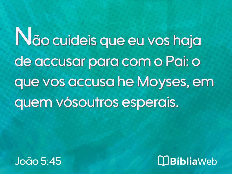 João 5:45 em imagem para compartilhar
