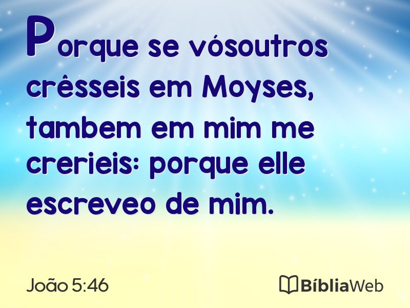 João 5:46 em imagem para compartilhar
