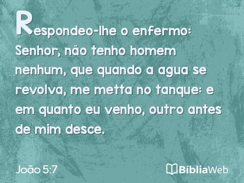 João 5:7 em imagem para compartilhar