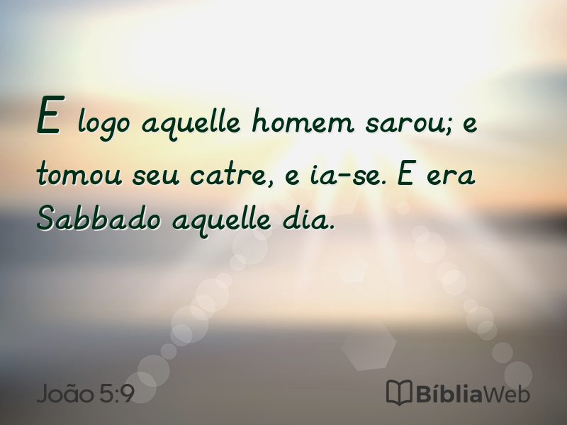 João 5:9 em imagem para compartilhar