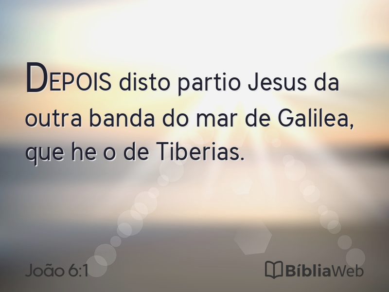 João 6:1 em imagem para compartilhar