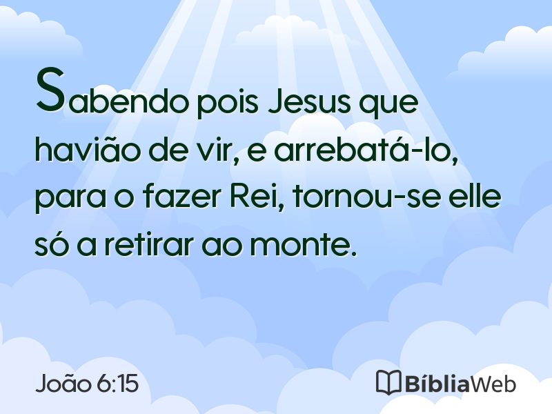 João 6:15 em imagem para compartilhar