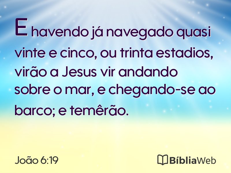João 6:19 em imagem para compartilhar