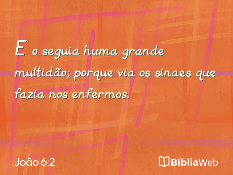 João 6:2 em imagem para compartilhar