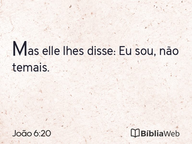 João 6:20 em imagem para compartilhar