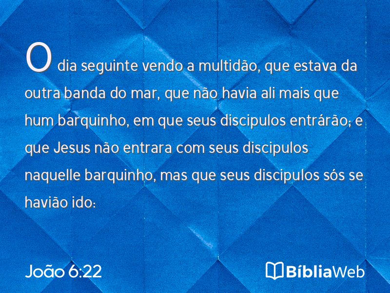 João 6:22 em imagem para compartilhar