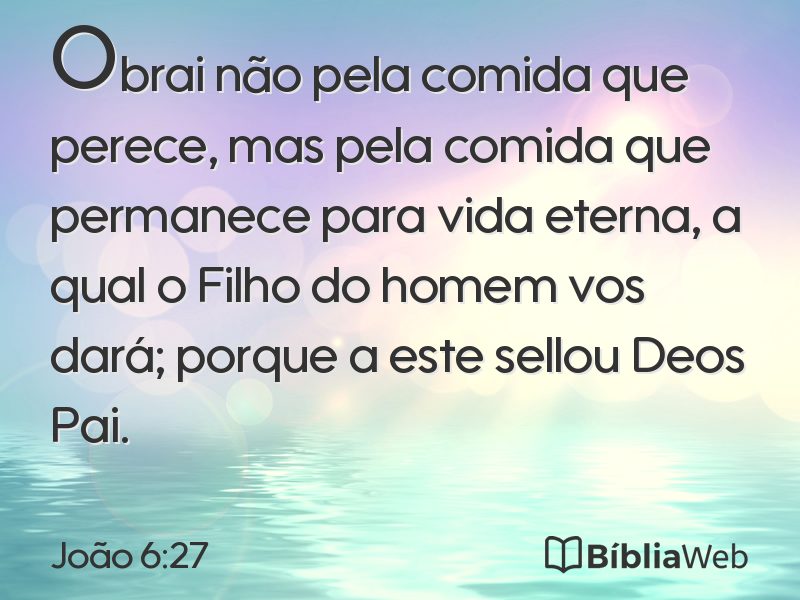 João 6:27 em imagem para compartilhar