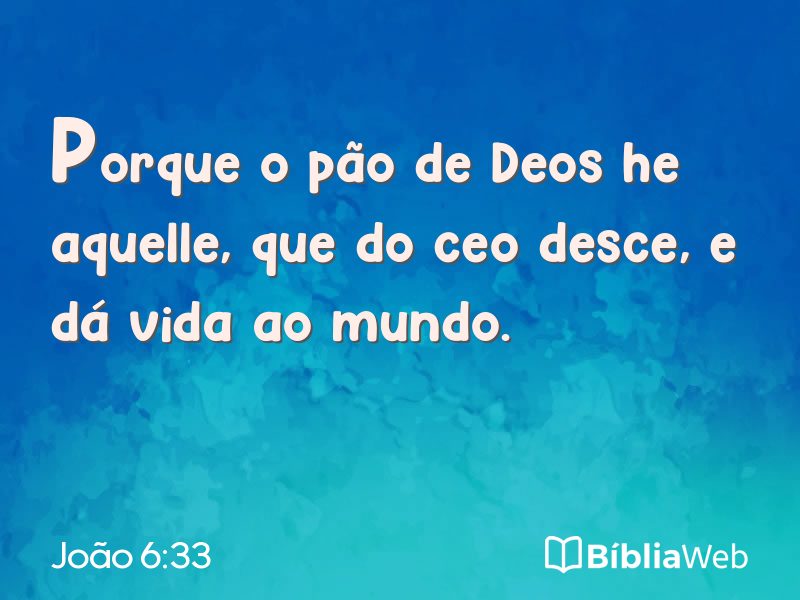 João 6:33 em imagem para compartilhar