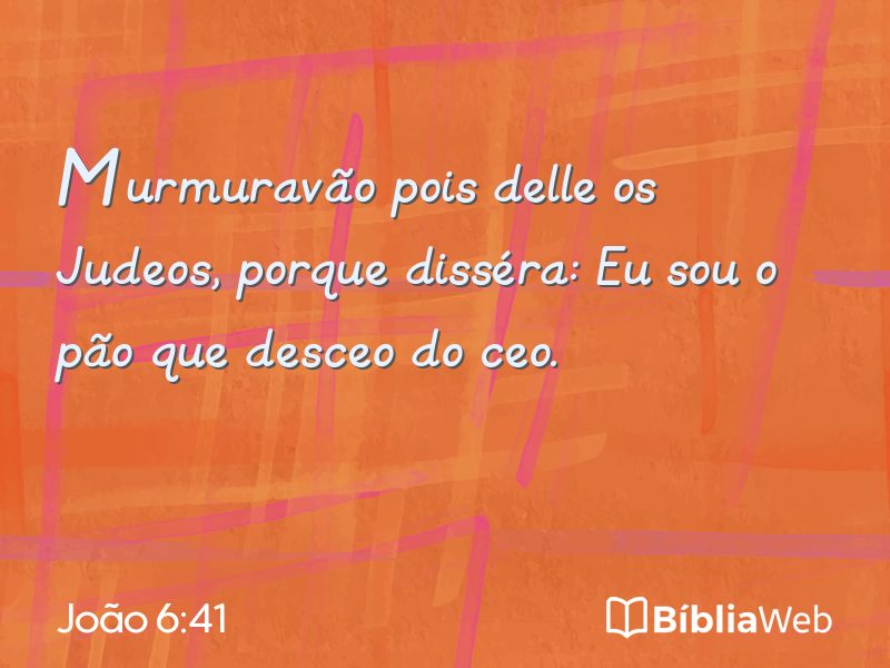 João 6:41 em imagem para compartilhar