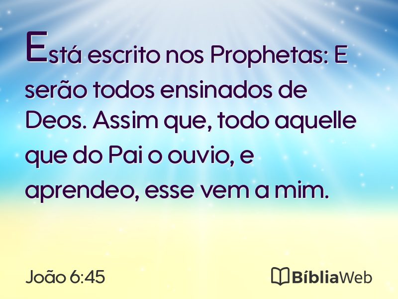 João 6:45 em imagem para compartilhar
