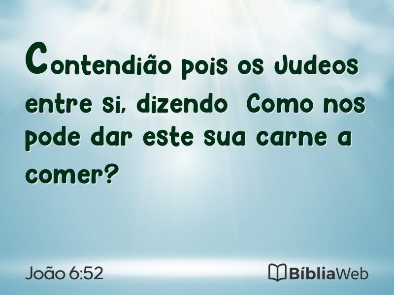 João 6:52 em imagem para compartilhar