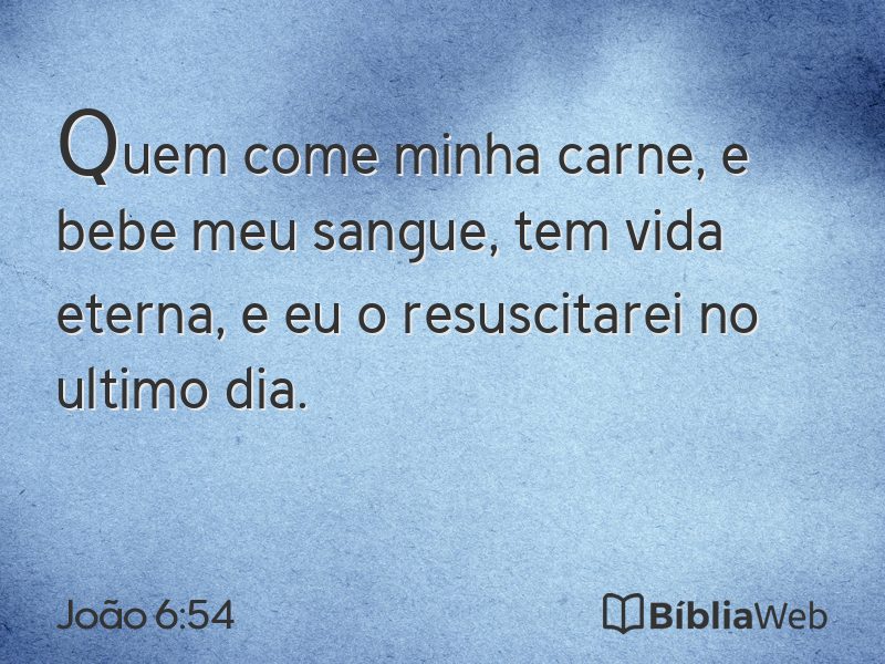 João 6:54 em imagem para compartilhar