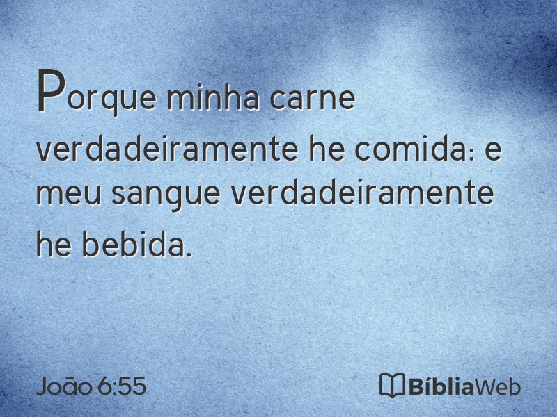 João 6:55 em imagem para compartilhar