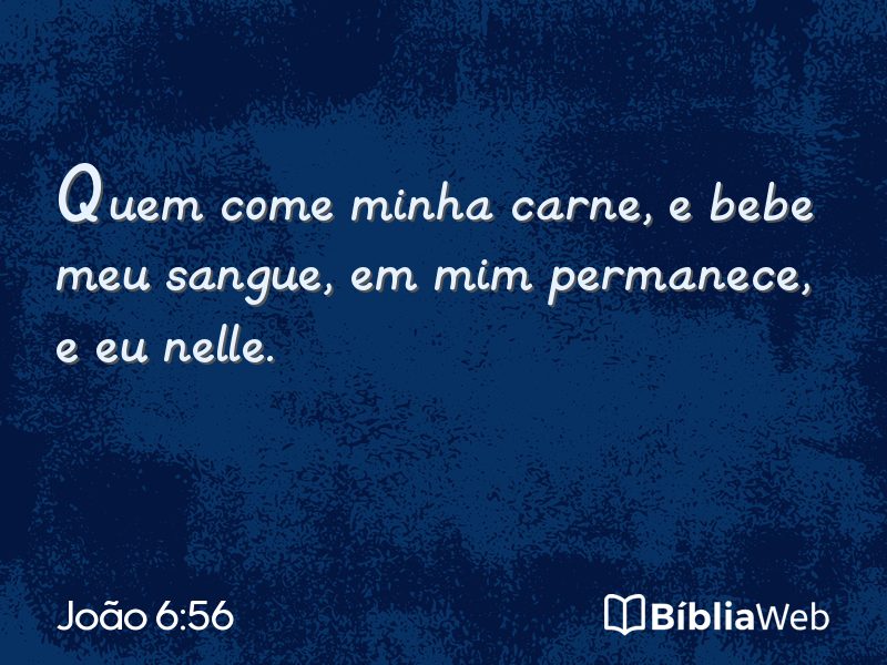 João 6:56 em imagem para compartilhar