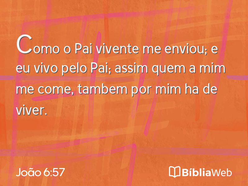 João 6:57 em imagem para compartilhar