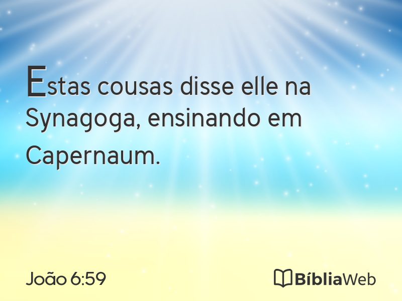 João 6:59 em imagem para compartilhar