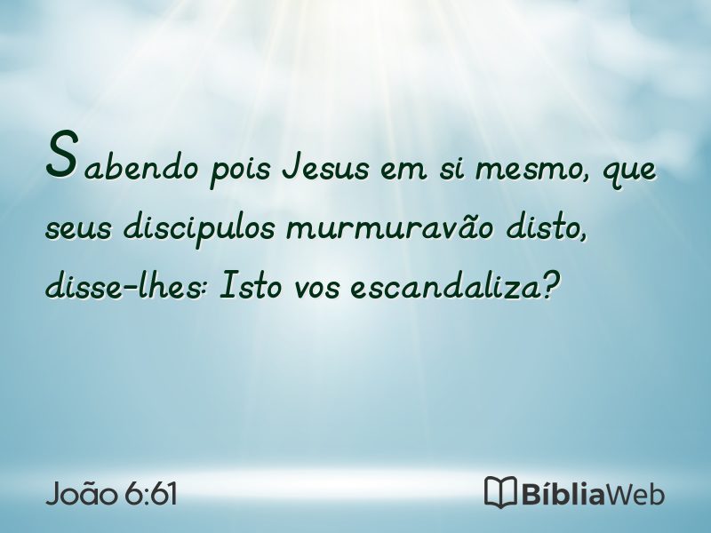 João 6:61 em imagem para compartilhar
