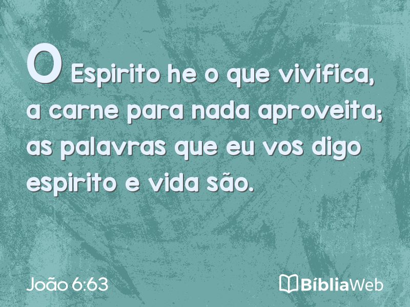 João 6:63 em imagem para compartilhar