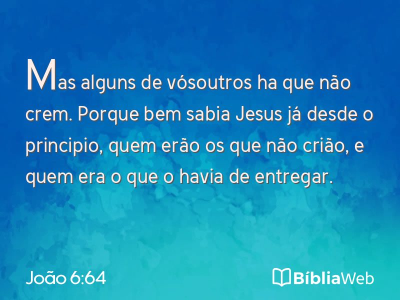 João 6:64 em imagem para compartilhar