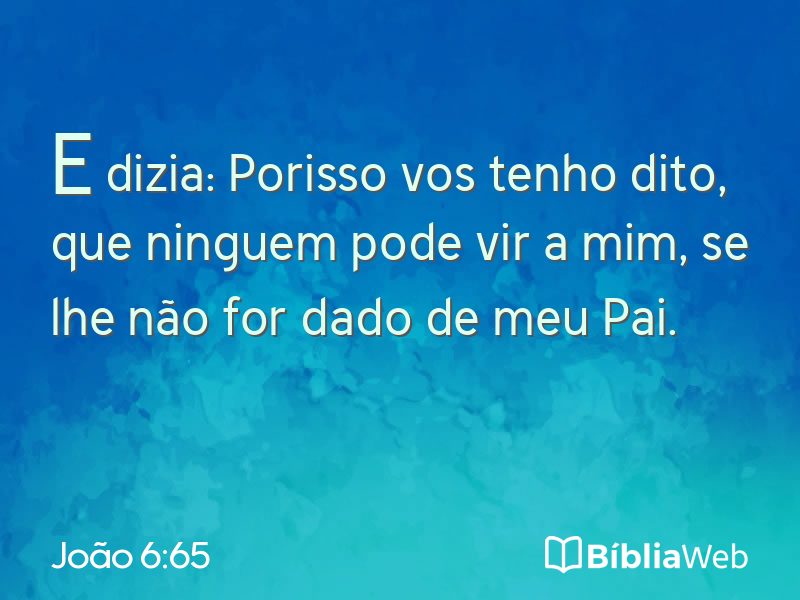 João 6:65 em imagem para compartilhar