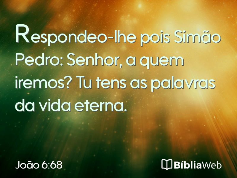 João 6:68 em imagem para compartilhar
