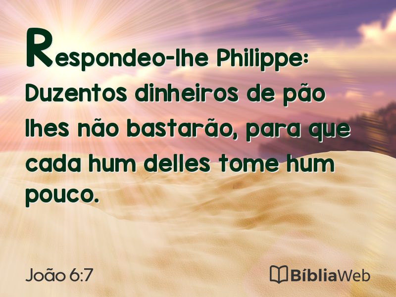 João 6:7 em imagem para compartilhar