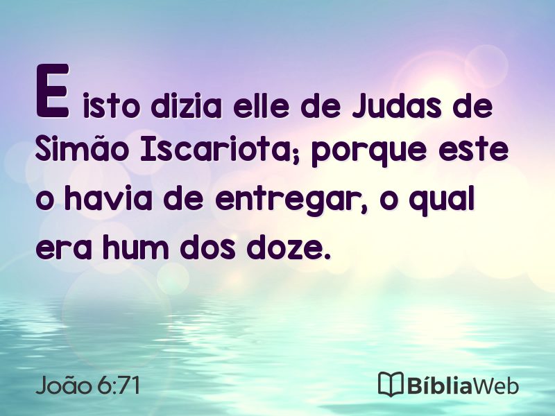 João 6:71 em imagem para compartilhar