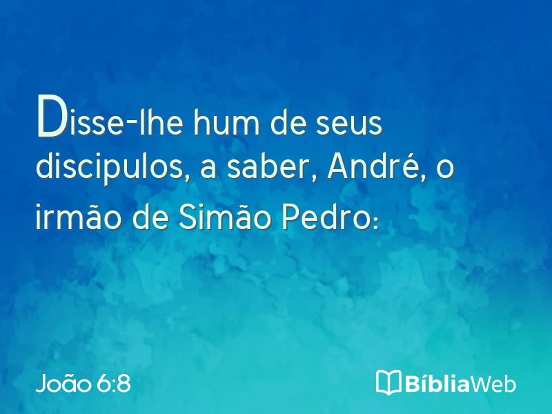 João 6:8 em imagem para compartilhar