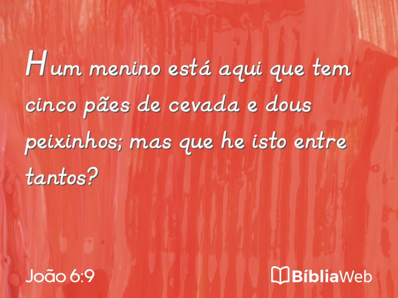 João 6:9 em imagem para compartilhar