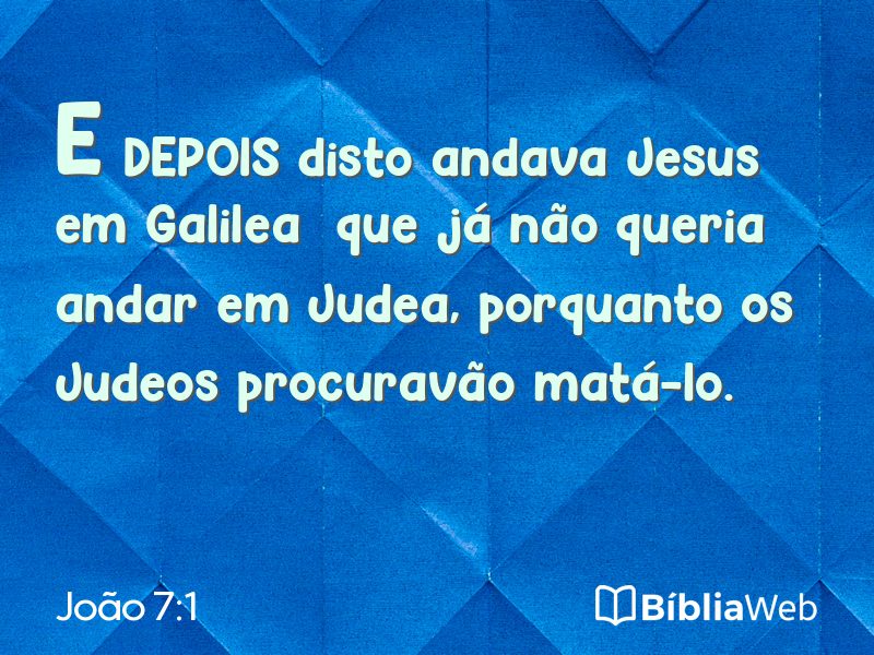 João 7:1 em imagem para compartilhar