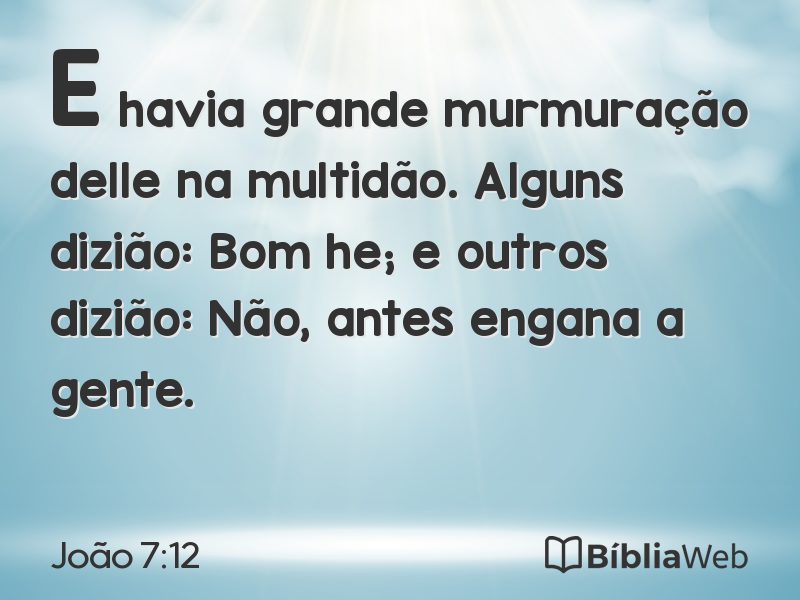 João 7:12 em imagem para compartilhar