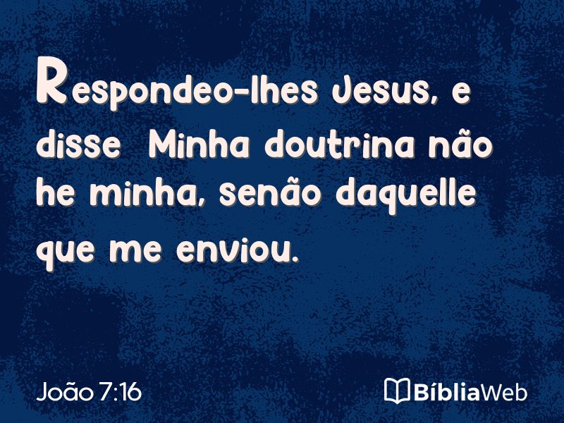 João 7:16 em imagem para compartilhar