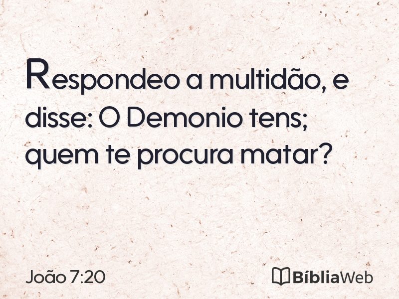 João 7:20 em imagem para compartilhar