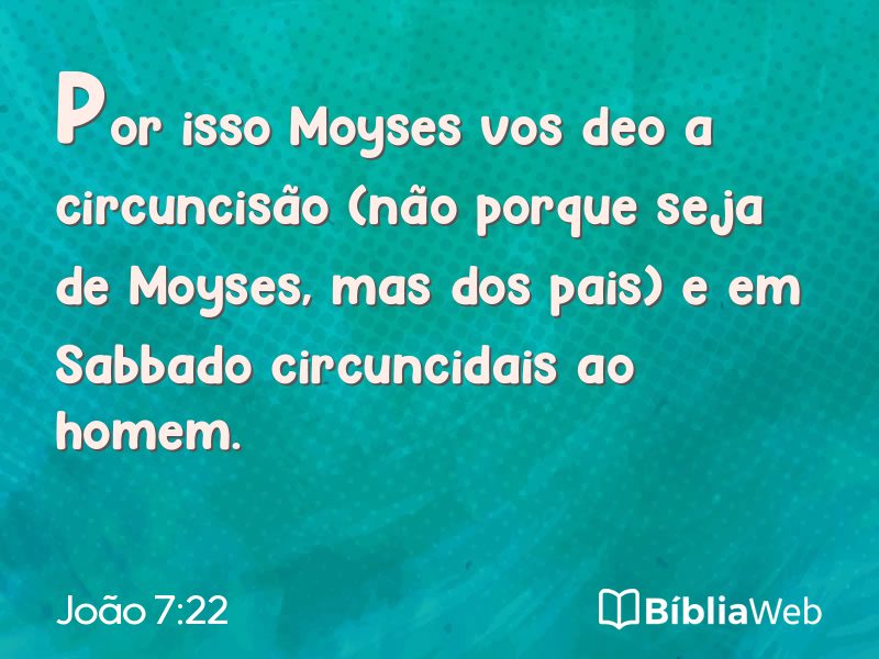João 7:22 em imagem para compartilhar