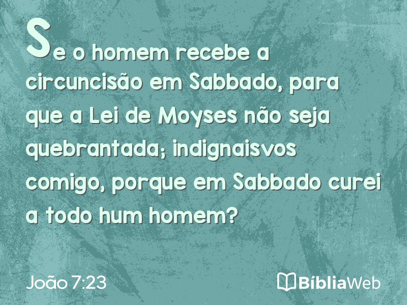 João 7:23 em imagem para compartilhar