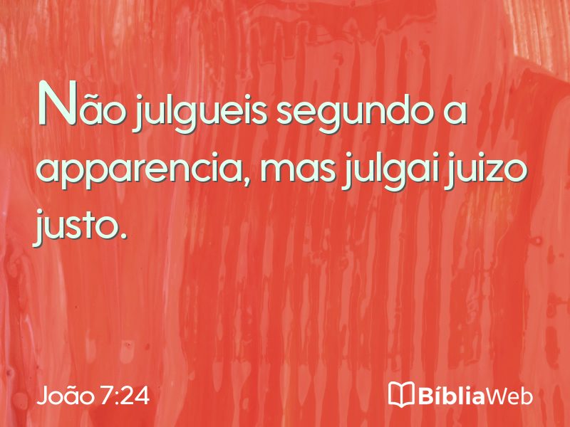 João 7:24 em imagem para compartilhar