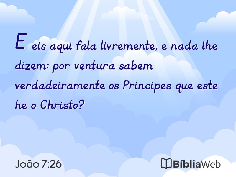 João 7:26 em imagem para compartilhar