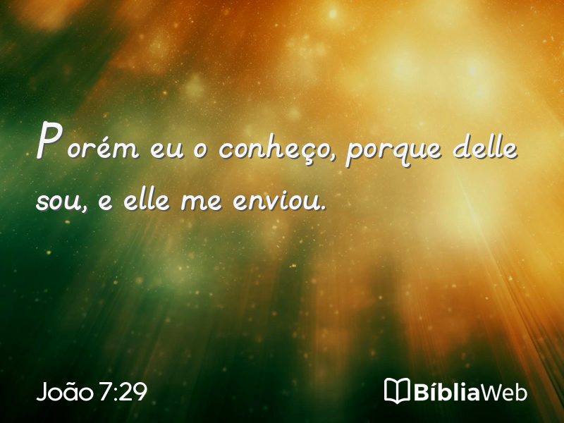 João 7:29 em imagem para compartilhar