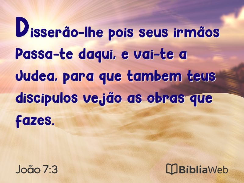 João 7:3 em imagem para compartilhar