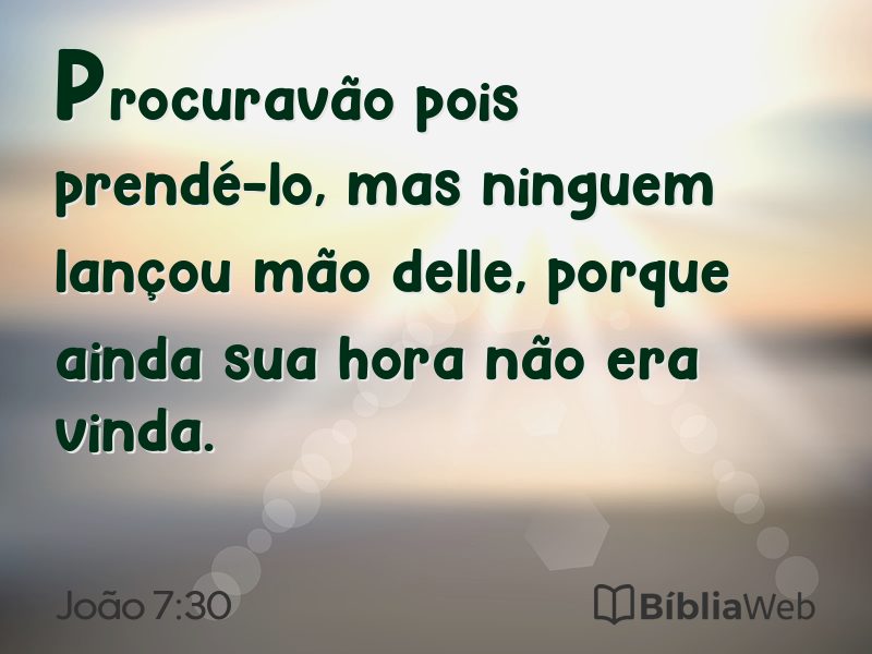 João 7:30 em imagem para compartilhar
