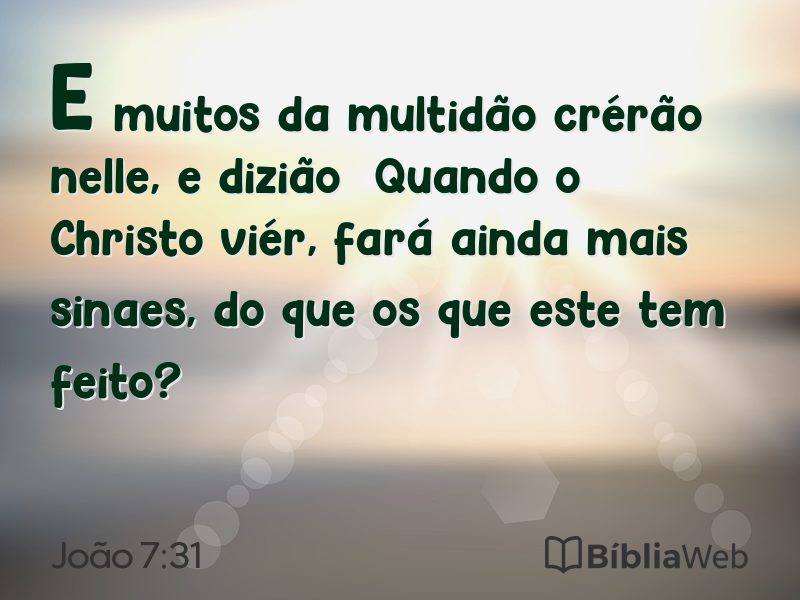 João 7:31 em imagem para compartilhar