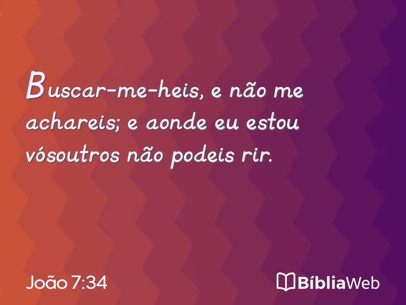 João 7:34 em imagem para compartilhar