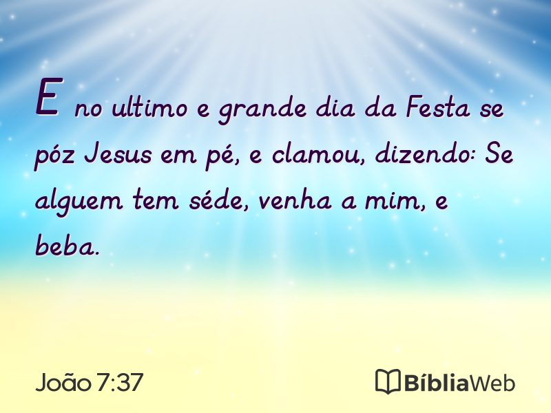 João 7:37 em imagem para compartilhar