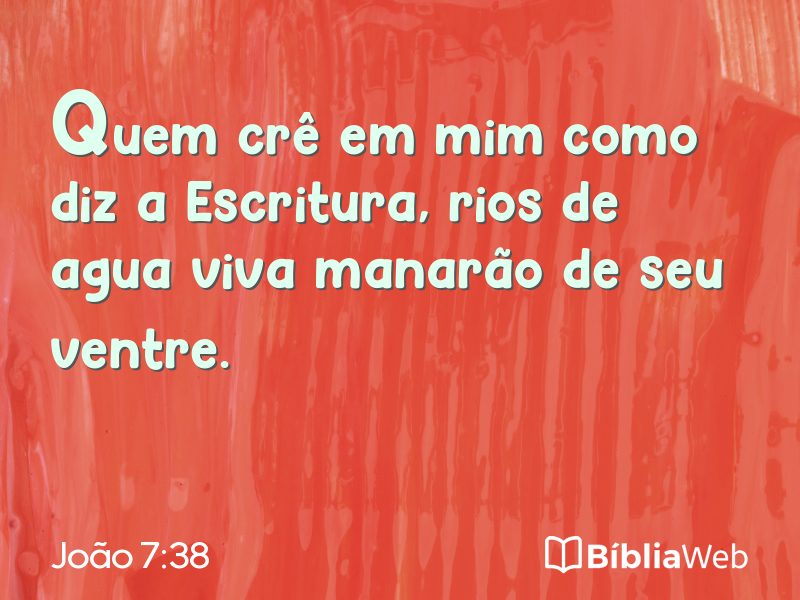 João 7:38 em imagem para compartilhar