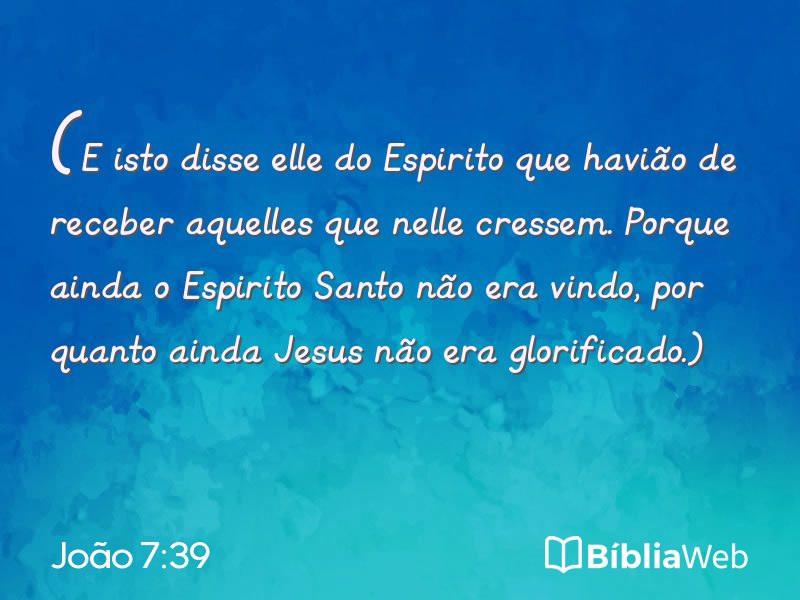 João 7:39 em imagem para compartilhar